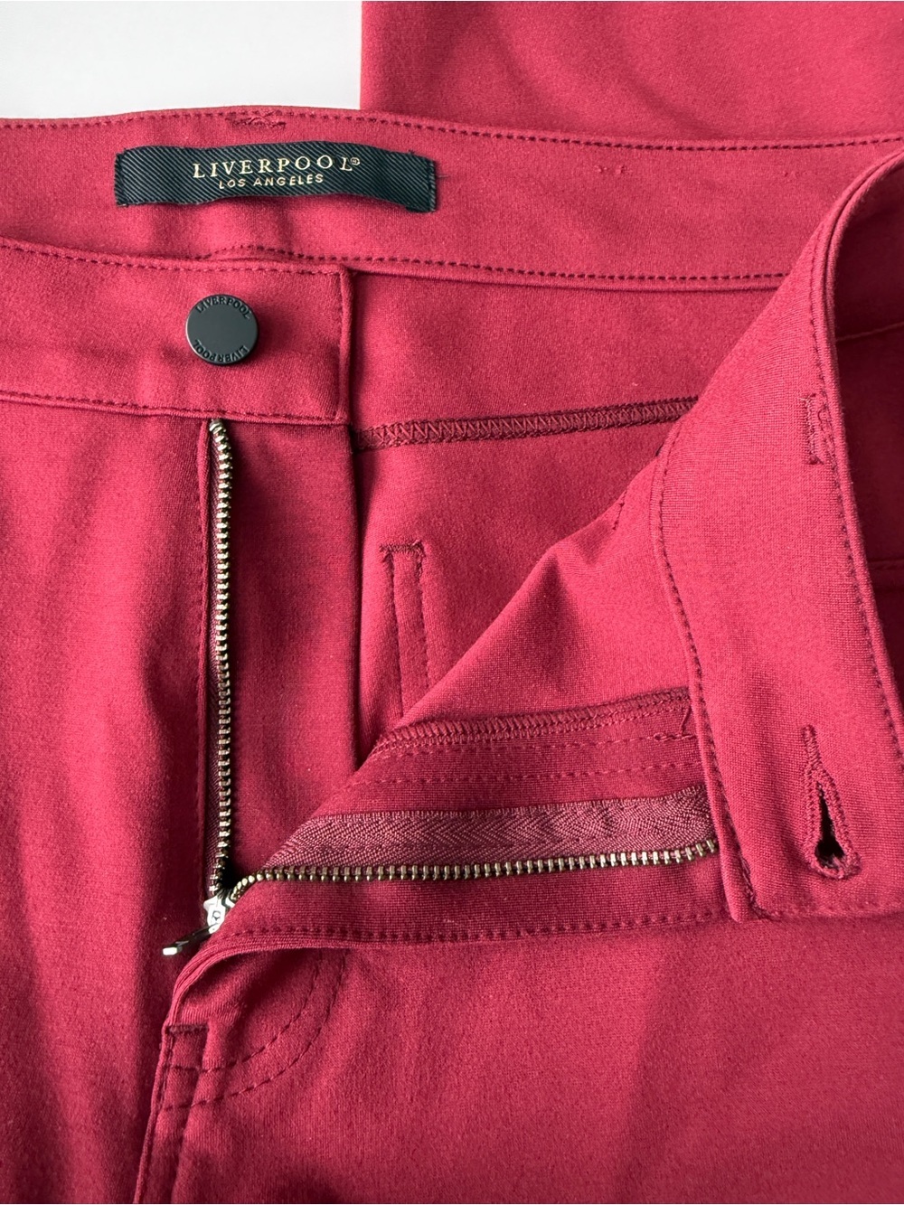 Liverpool Los Angeles Burgundy Women’s Gia Glidder Skinny Pull on Pants 16/33 - Picture 4 of 10